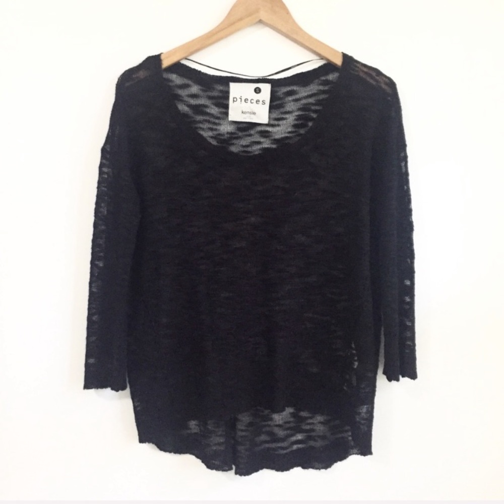 Kensie Black Knit Sweater Size Small